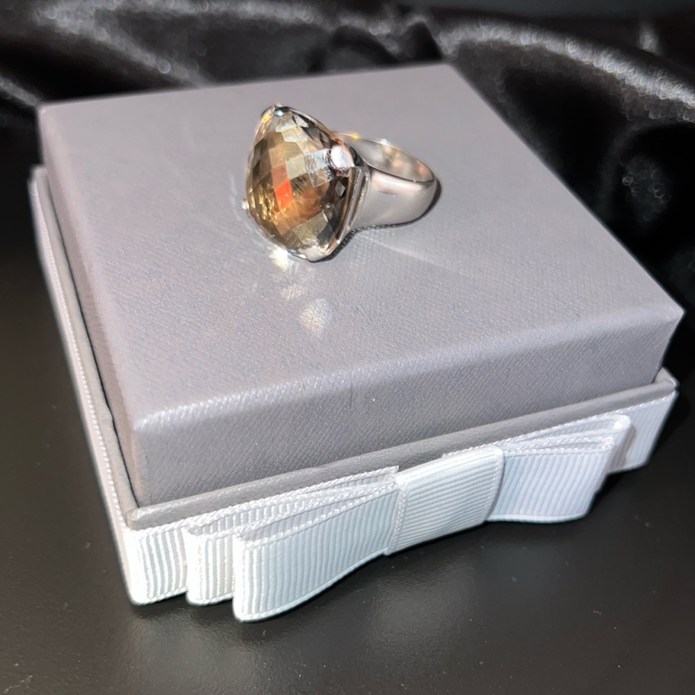 AUTHENTIC Swarovski Vintage Cushion-cut Cocktail Ring, Crystal EUC ✨RARE✨ - Picture 12 of 16